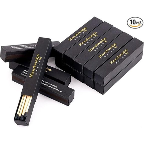 Decorative Black Matches Box 200Pcs 4-inch Safety Matches