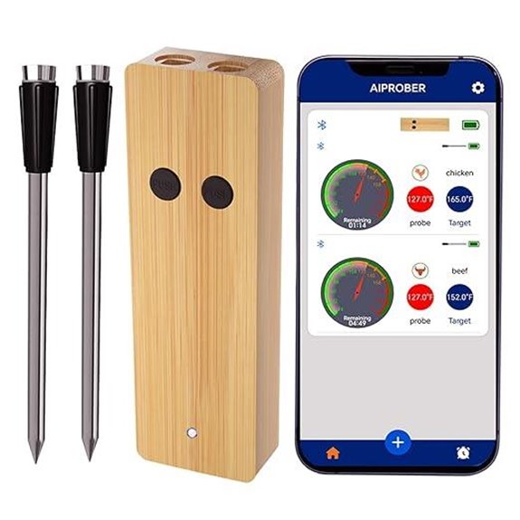 Wireless Meat Thermometer with Bluetooth and Dual Probes