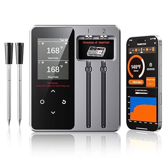 Wireless Bluetooth Meat Thermometer with App Control