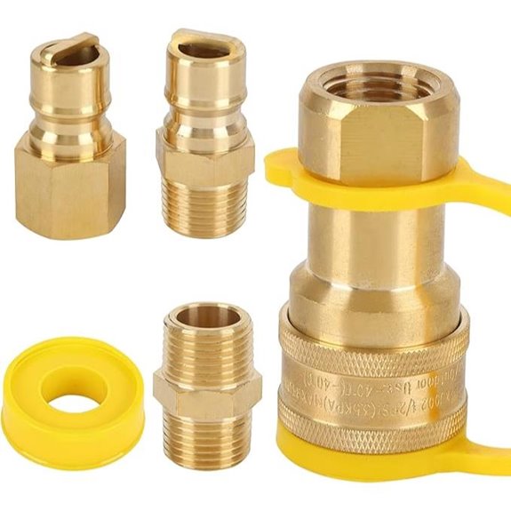 Brass Natural Gas Quick Connect Fittings Kit
