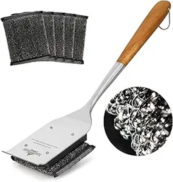 Bristle-Free Grill Brush with 5 Replacement Heads