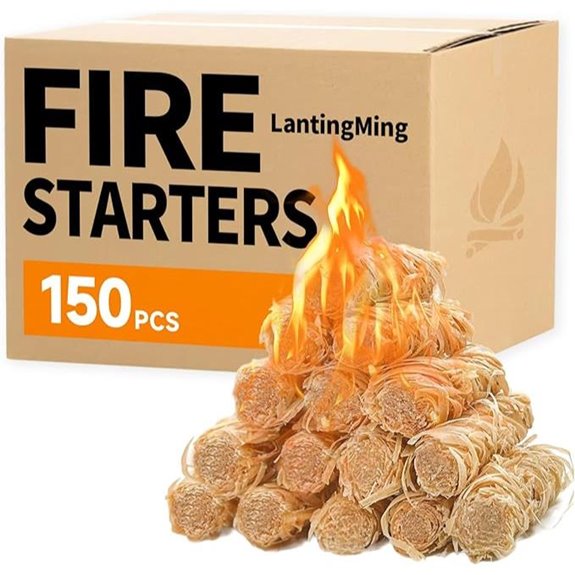 150 PCS Waterproof Fire Starters for Campfires and BBQ