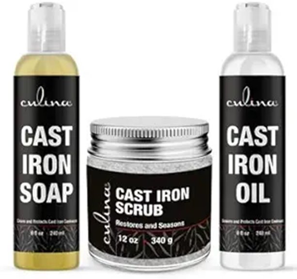 Culina Cast Iron Care Set with Scrub Oil Soap