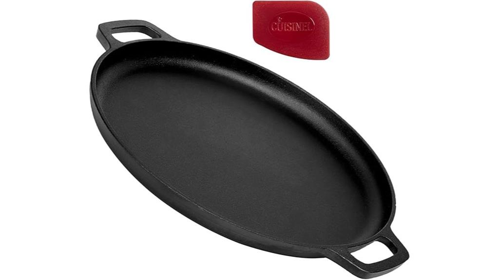 cast iron round pizza pan