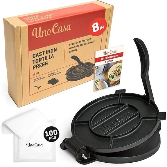 Uno Casa Cast Iron Tortilla Press (8 Inch)