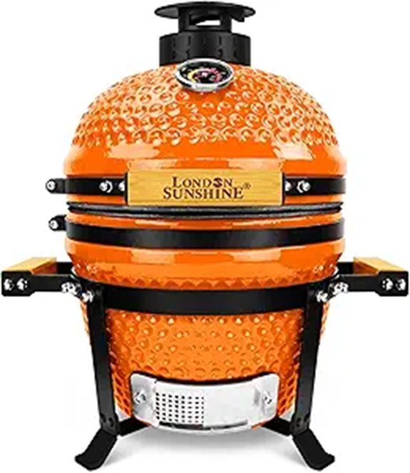 Upgraded 13-Inch Ceramic Kamado Grill with Vent