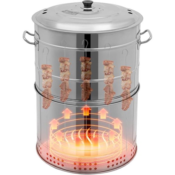 16 Charcoal Drum Smoker with Skewers and Hooks