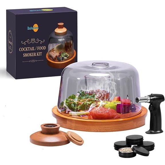 Cocktail Smoker Kit with Glass Dome and Wood Chips