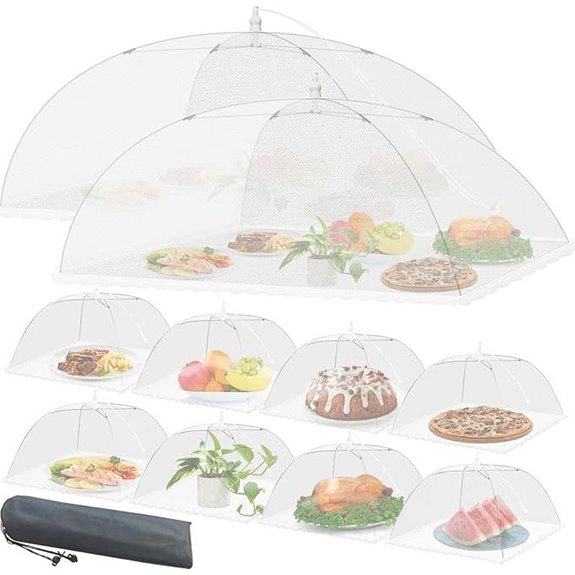 Mesh Food Covers for Outdoors - Collapsible Picnic Nets