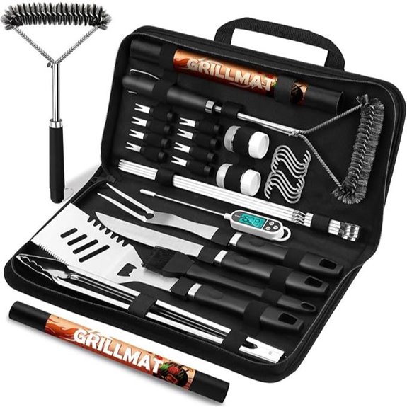 BBQ Grill Accessories Set with Utensils and Bag
