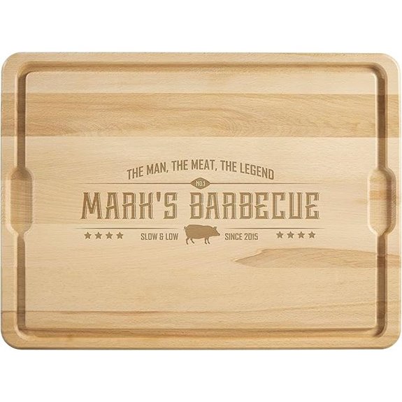 Personalized Hardwood Cutting Board - The Man The Meat