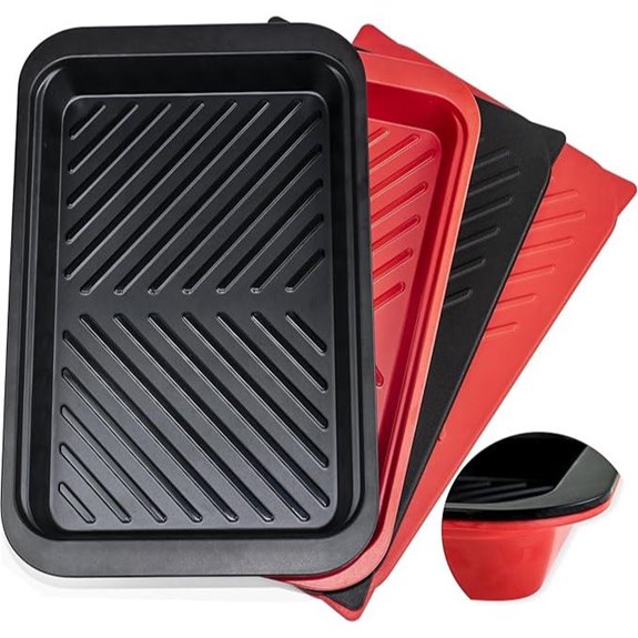 Deep Grilling Prep and Serve Trays with Lid