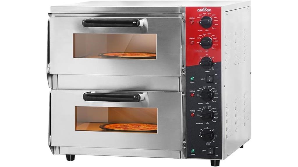 double deck electric pizza oven