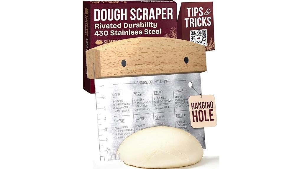 dough scraper with ruler