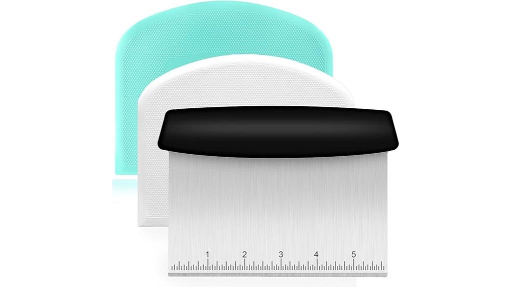 dual dough and bowl scrapers