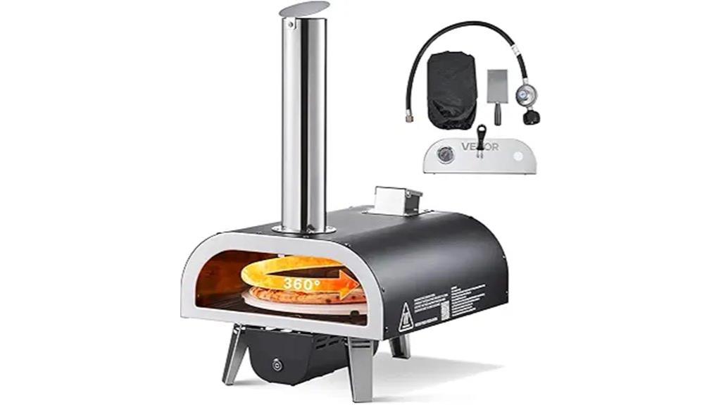 dual fuel outdoor pizza oven