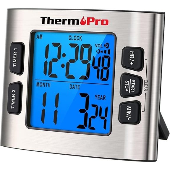 ThermoPro TM02 Digital Timer with Dual Kitchen Timers