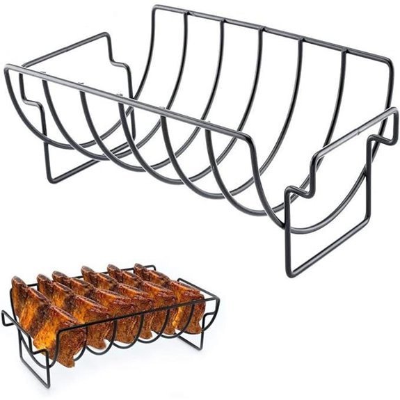 BBQ Rib & Turkey Roasting Rack (Dual Purpose)