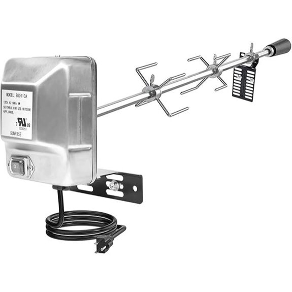 Heavy-Duty Stainless Steel Grill Rotisserie Kit
