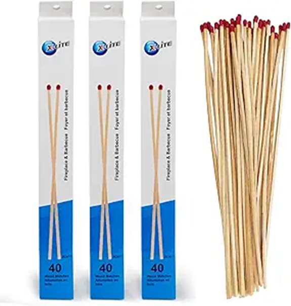 Extra Long Safety Matches for Fireplace & Grill
