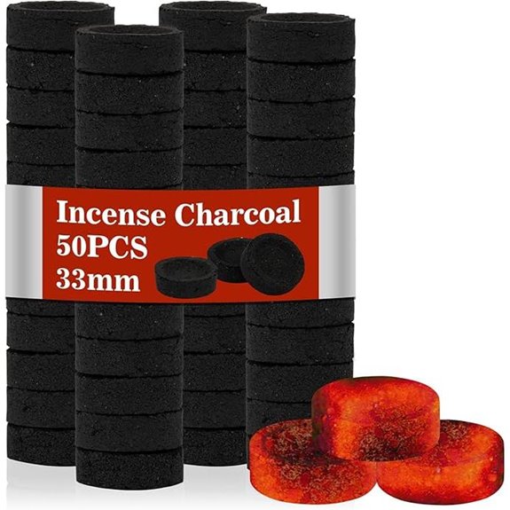 MAQIHAN 50PCS Incense Charcoal Briquettes