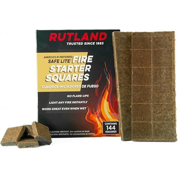 Rutland Safe Lite Fire Starter Squares (144 Squares)