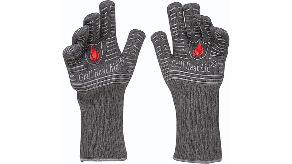 fireproof heat resistant grill gloves
