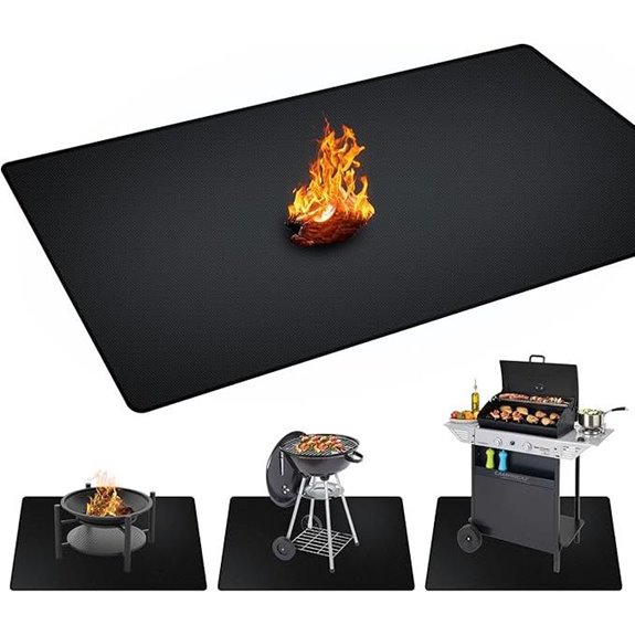 Outdoor Grill Mat Fireproof Waterproof 48x30 Inches