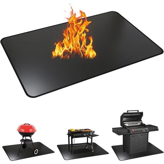 Outdoor Grill Mats Fireproof Waterproof Heat-Resistant (60x40)