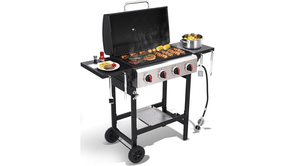 four burner propane grill