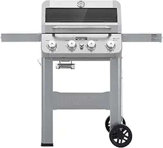Monument 4-Burner Propane Gas Grill with Shelf