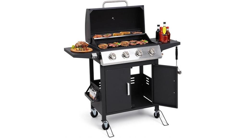 four burner propane grill