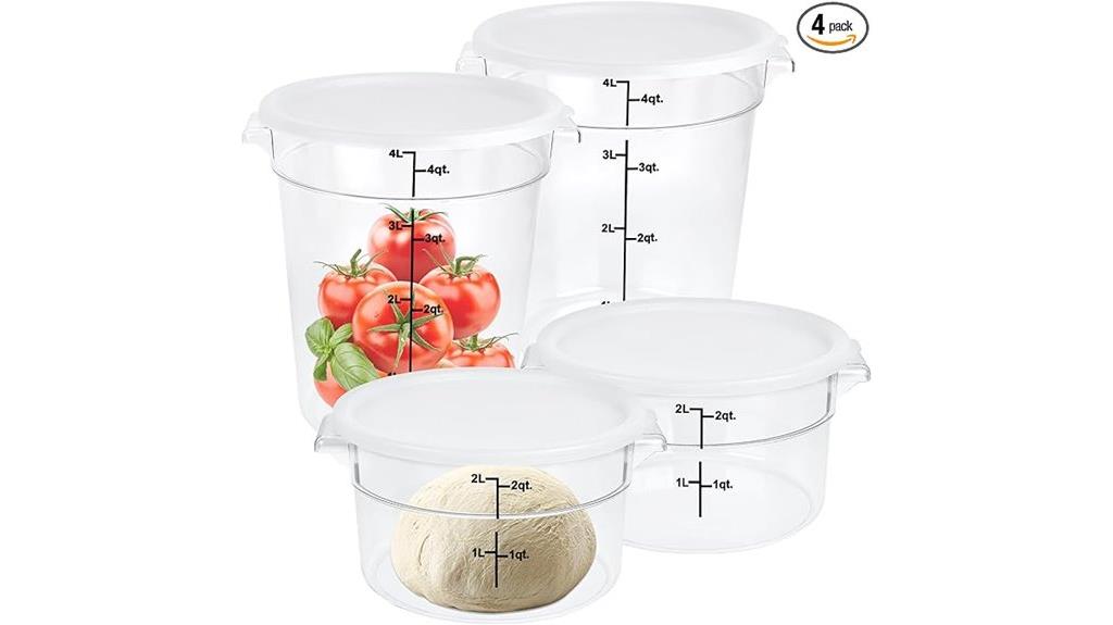 four piece food storage set
