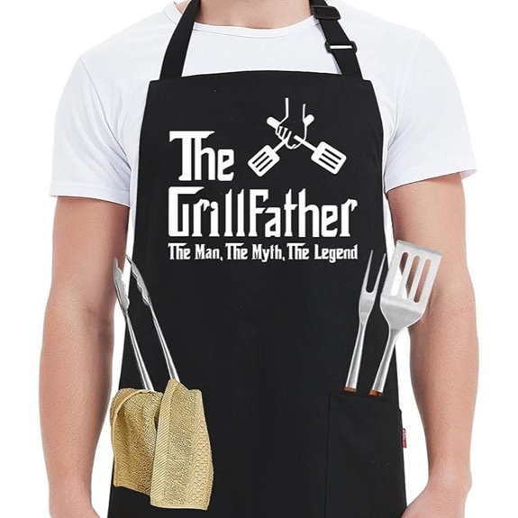Kaidouma Funny Grill Apron for Men The Grillfather