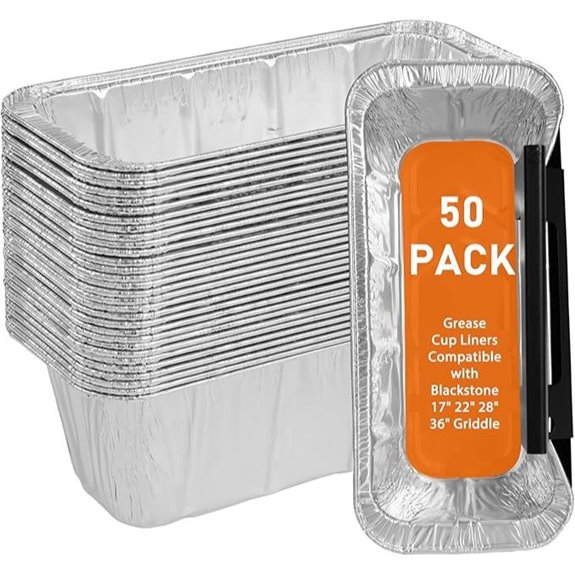50-Pack Grease Cup Liners for Blackstone Griddles