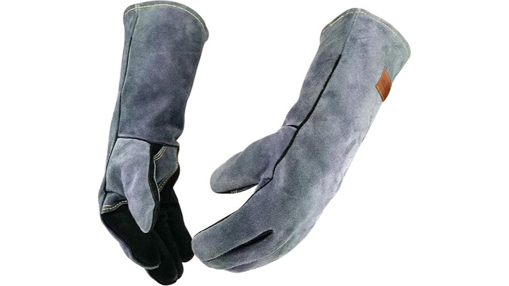 heat resistant leather welding gloves