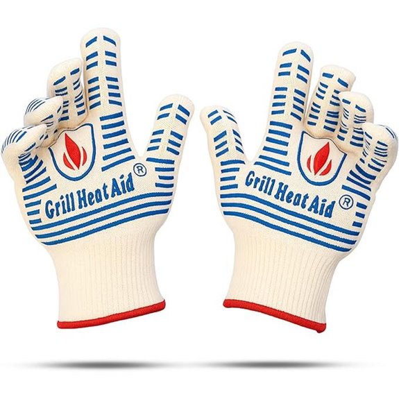 Heat-Resistant BBQ Grill Gloves with Silicone Grip