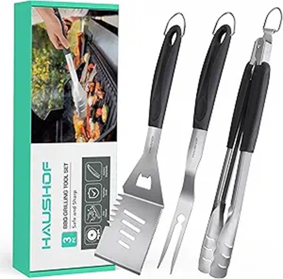 HAUSHOF Heavy Duty BBQ Grill Utensil Set