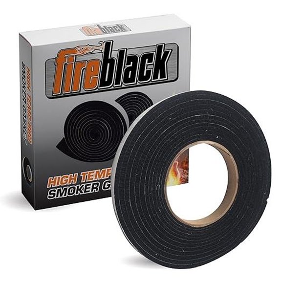 Fireblack Hi Temp BBQ Smoker Gasket 15ft Self-Stick