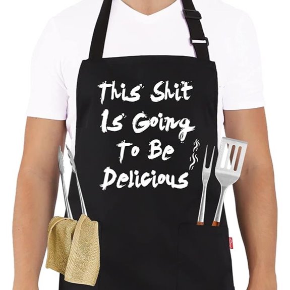 BBQ Funny Apron for Men with Pockets