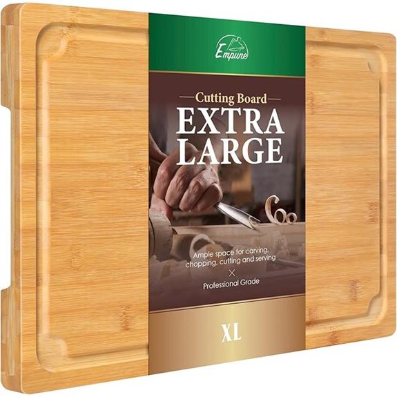 Extra Large Bamboo Cutting Board with Juice Groove