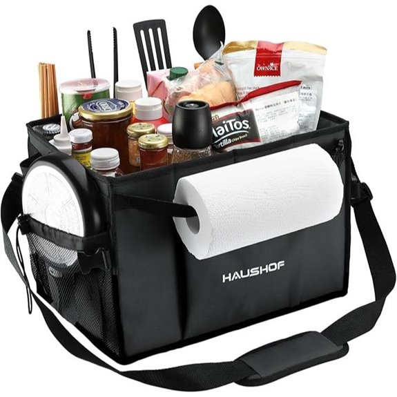 HAUSHOF Large BBQ Caddy with Paper Towel Holder