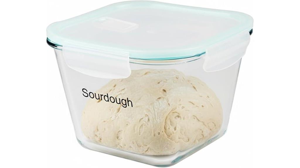 large glass sourdough jar