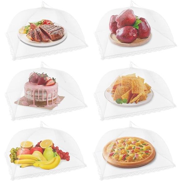 NEPAK 6 Large Mesh Food Covers for Outdoors