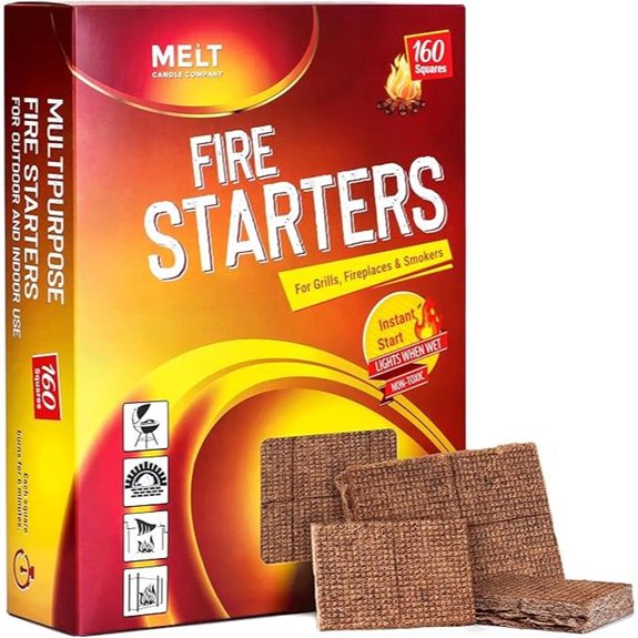 Melt Candle Fire Starter Squares (160 Pieces)