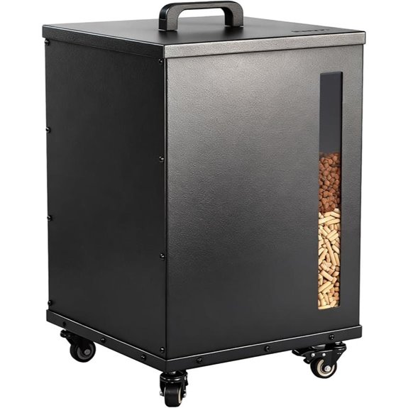 Rayzi 66LB Wood Pellet Storage Bin with Lid