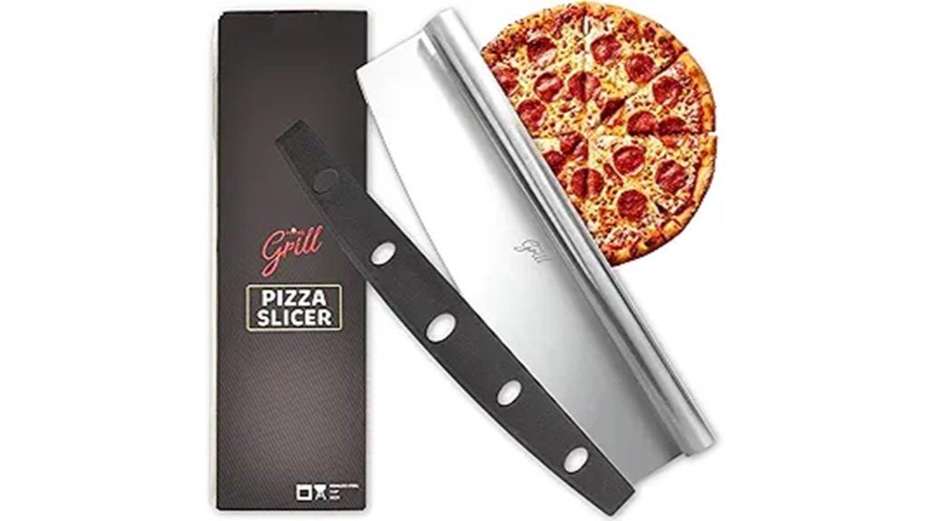 large stainless steel pizza cutter