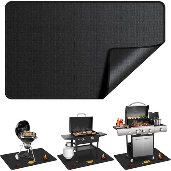 Large 75x40 Inch Outdoor Grill Mat with Waterproof Protection