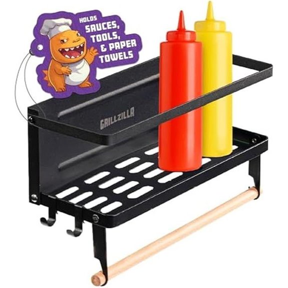 Magnetic Grill Caddy & Organizer with Foldable Design