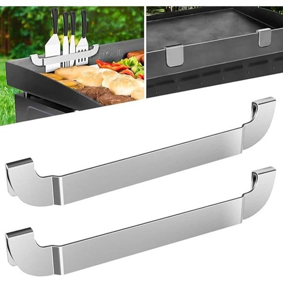 Magnetic Stainless Steel Griddle Spatula Holder (2 Pcs)